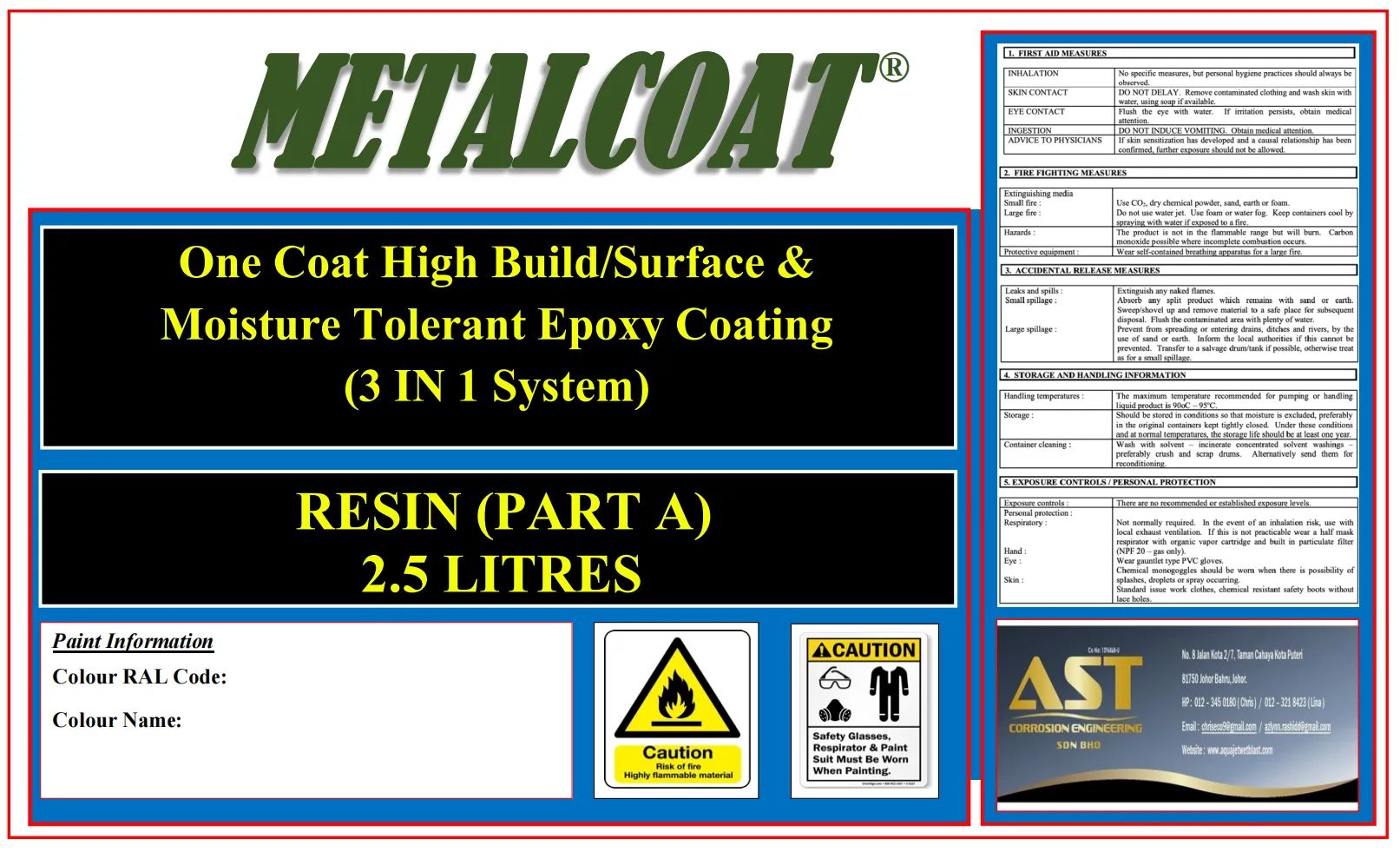 Metal-Coat 3-in-1 epoxy coating application