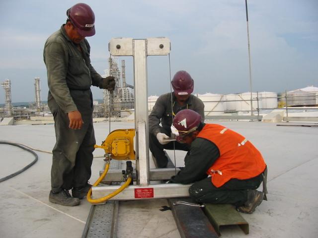 Workers Operating High-Access System