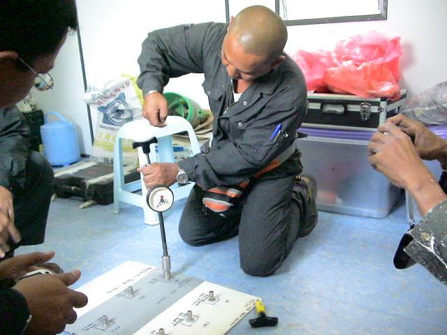 Adhesion Pull-Off Test In Progress