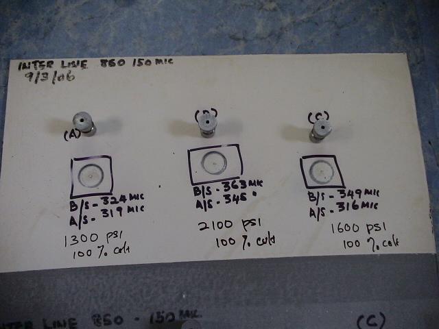 Successful Pull-Off Test Results (1300 psi 100% coh)