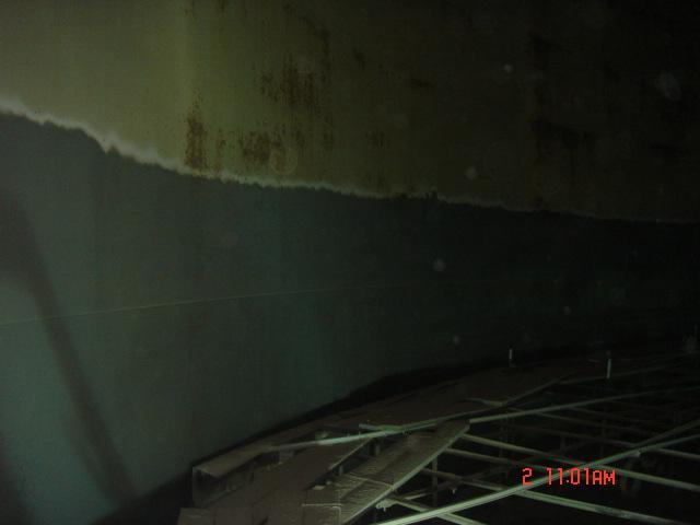 Tank Shell Blasting Close-up